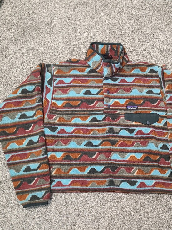 Patagonia Other - Patagonia Synchilla Snap T Cropped Fleece Delta:Cinder Red Size M